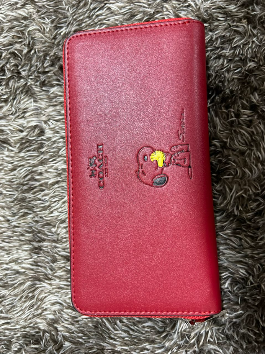 正規品 新品未使用 Coach コーチ スヌーピー コラボ Peanuts 赤 長財布 財布のフリマ商品 Kante Komehyo
