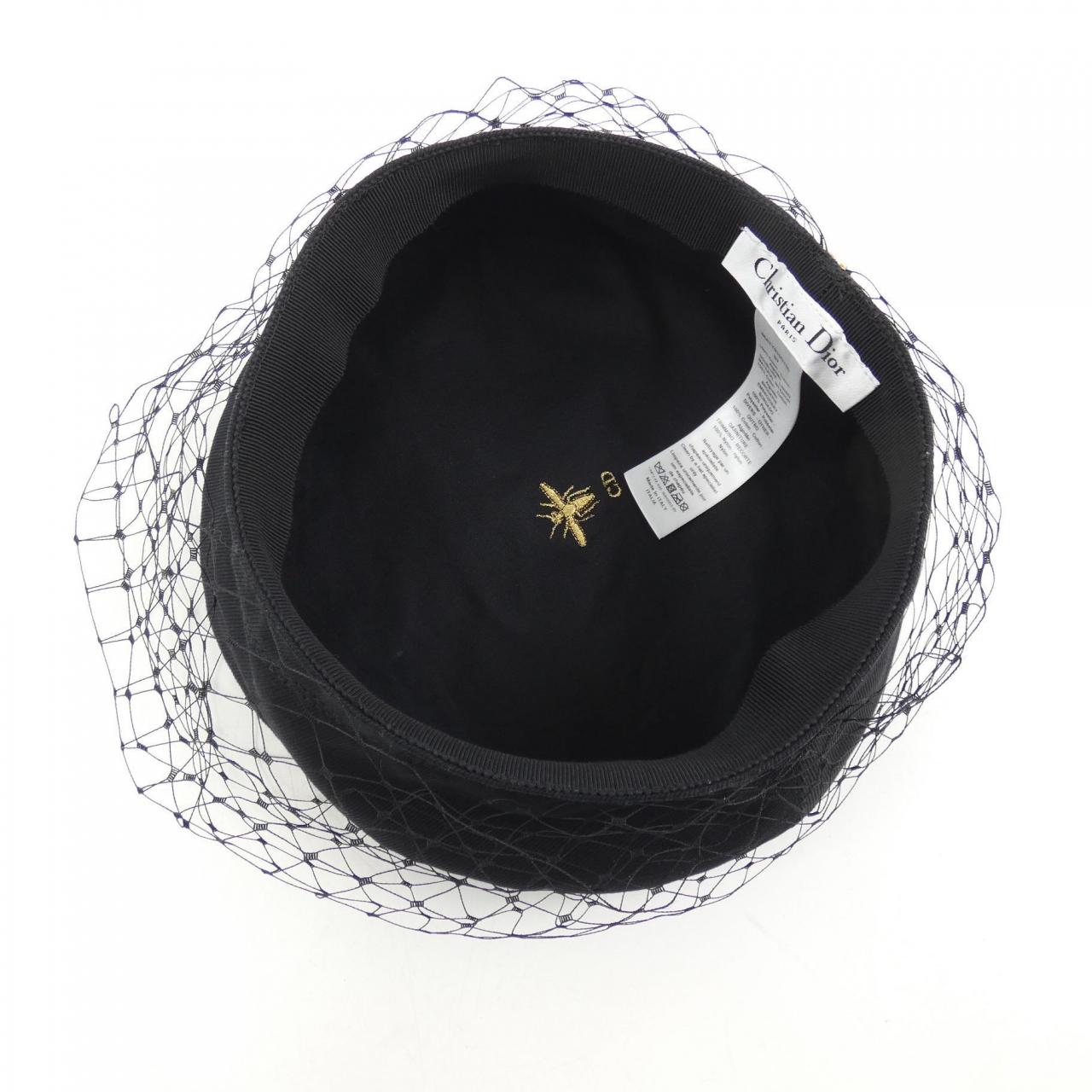 Dior Christian Dior ネット付きハット 58cm 黒 Dior Christian Dior ネット付きハット 58cm 黒（DIOR ちょろ