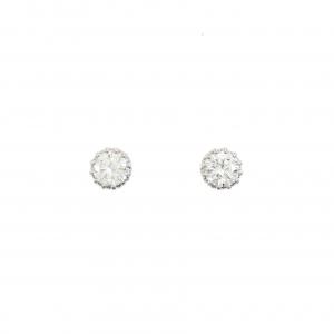 リメイク】PT/ST ダイヤモンド ピアス 0.307CT 0.310CT D SI1 VG-GOOD-