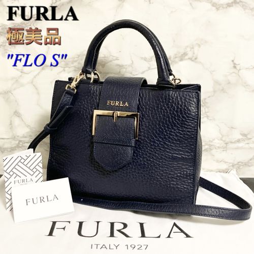 極美品】【人気モデル】FURLA「FLO S」2Wayレザーハンドバッグのフリマ 
