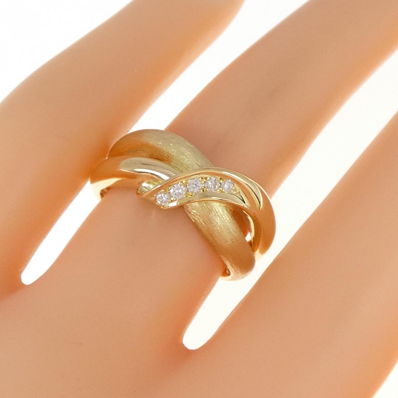 アクセサリー KAORI Authentic K18YG Diamond Ring #260-007-289-8086 | eBay
