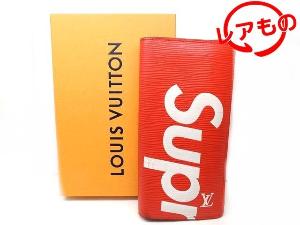 Louis Vuitton × Supreme ヴィトン シュプリーム ■ M67719 エピ ポルトフォイユ ブラザ 財布 ウォレット 赤 レッド 限定 コラボ □3H
