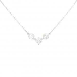 PT Three Stone Diamond Necklace 1.18CT