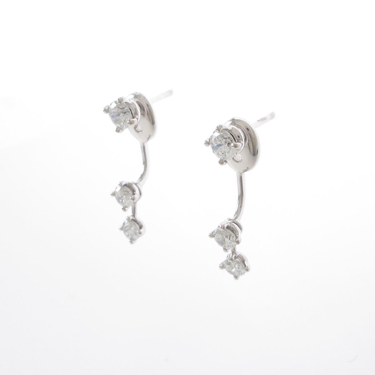 13-57】ダイヤモンド パール ピアス D0.2ct（2way) 【公式通販】