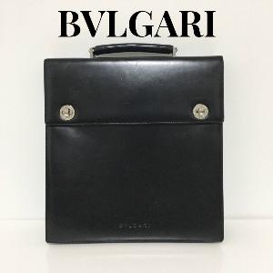 【お仕事用に♪】BVLGARI ビジネスバッグ ブラック レザー ブルガリ