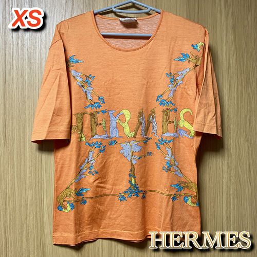 売り切り価格 Hermes エルメス アニマル ロゴ ｔシャツ オレンジ レディース 大人気 即日発送のフリマ商品 Kante Komehyo