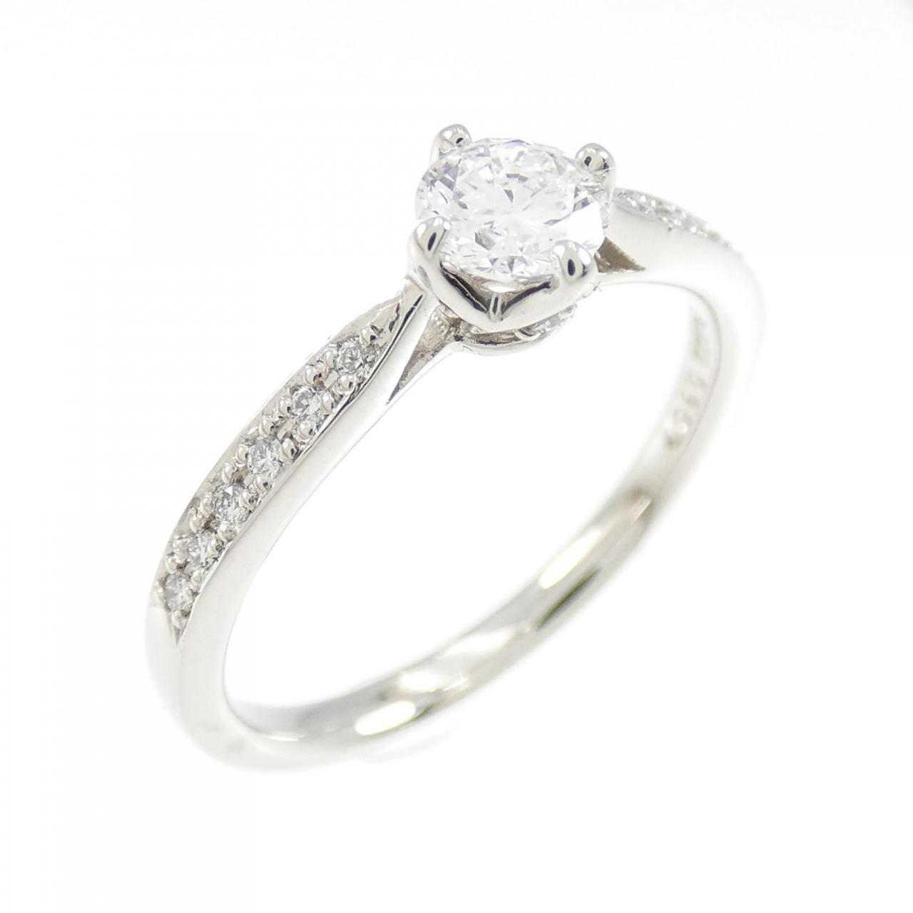 K18 1.11ct オパール 0.125ct ダイヤモンド 指輪-