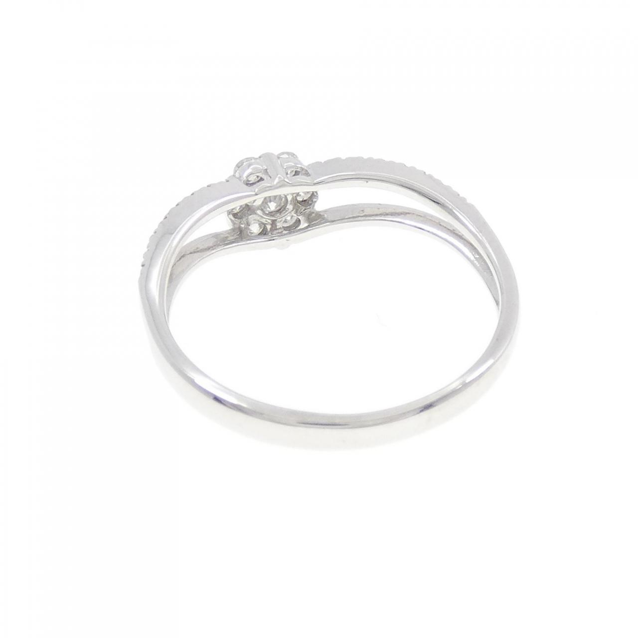 Authentic K10WG Flower Diamond Ring 0.23CT #260-007-100-4891