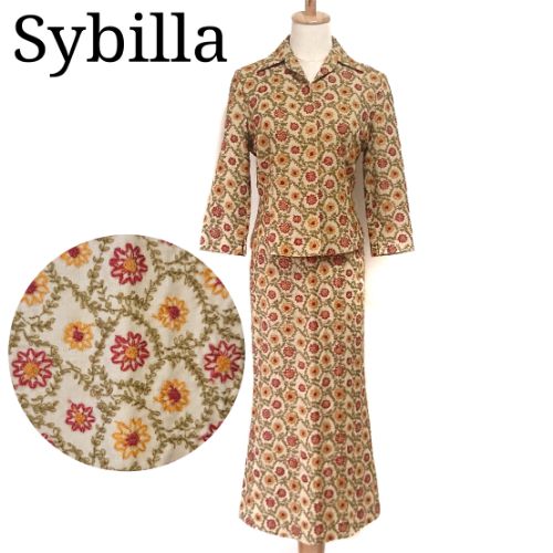 美品 上質 Sybilla シビラ スカートスーツ セットアップ ジャケット 