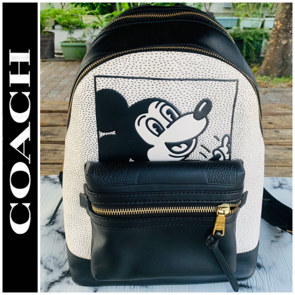 定価9万 本革 未使用 保存袋あり Coach Disney リュック ミッキーのフリマ商品 Kante Komehyo