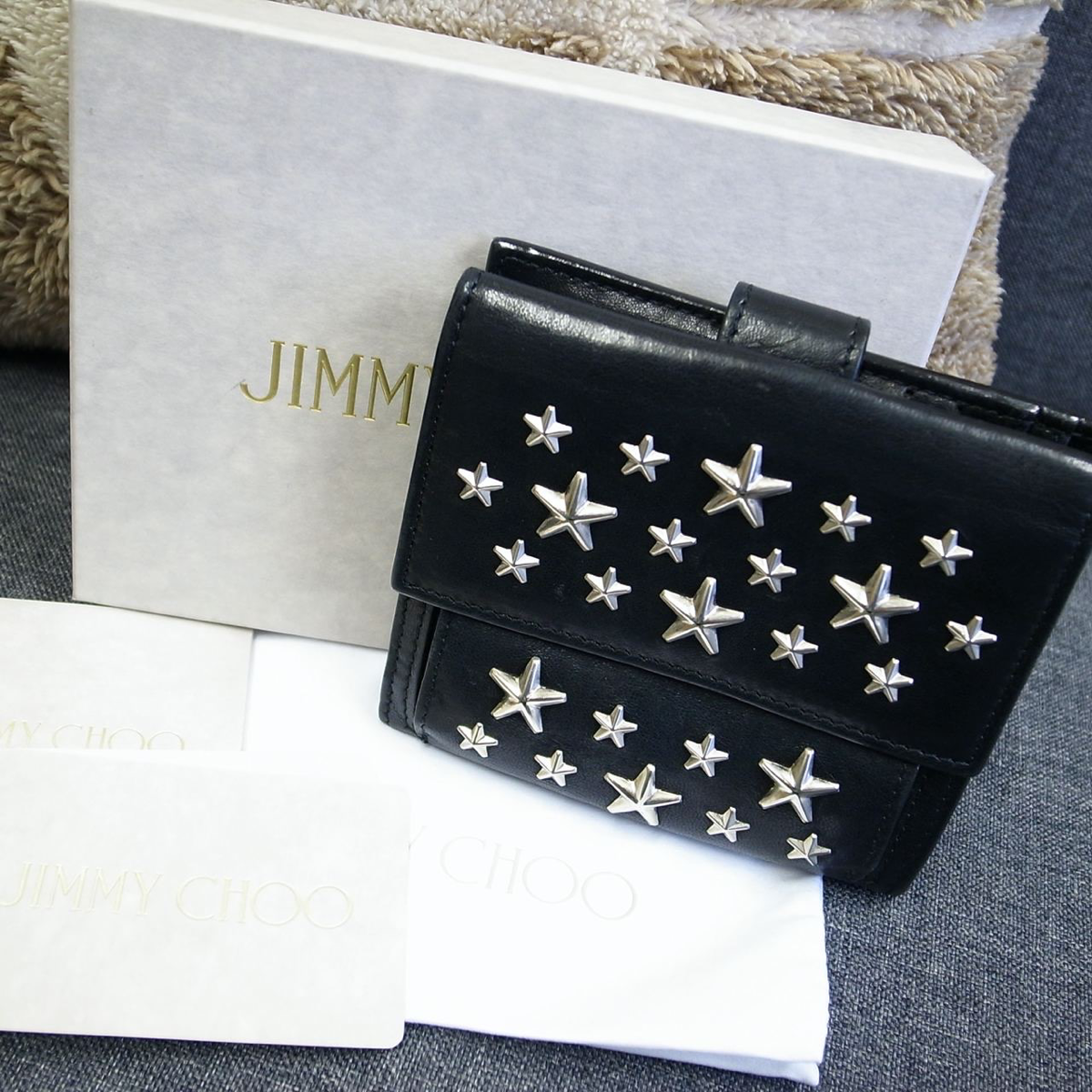 新着商品-JIMMY CHOO •- 正規品☆ジミーチュウ ミニウォレット 星