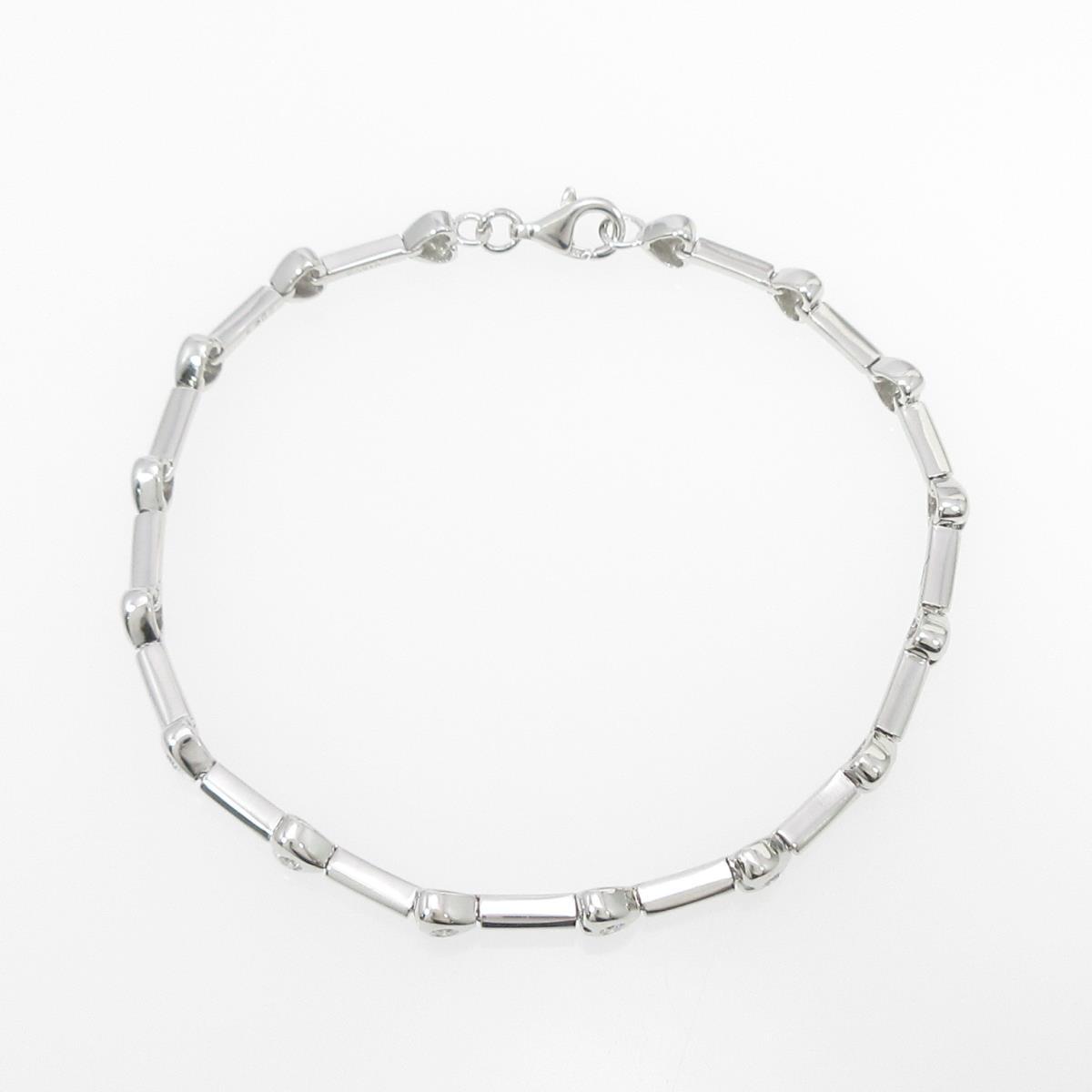 Authentic K18 White Gold Heart Diamond bracelet #270-003-068-9869 | eBay