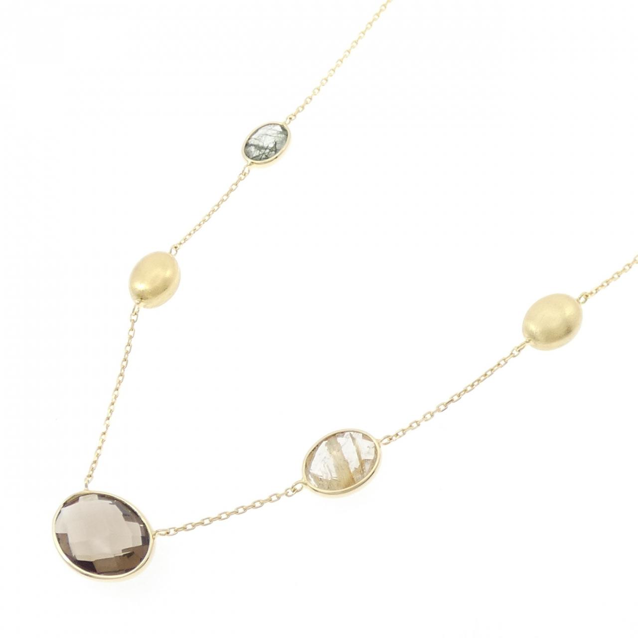 Authentic 750YG Smoky Quartz Necklace #260-007-767-7396 | eBay