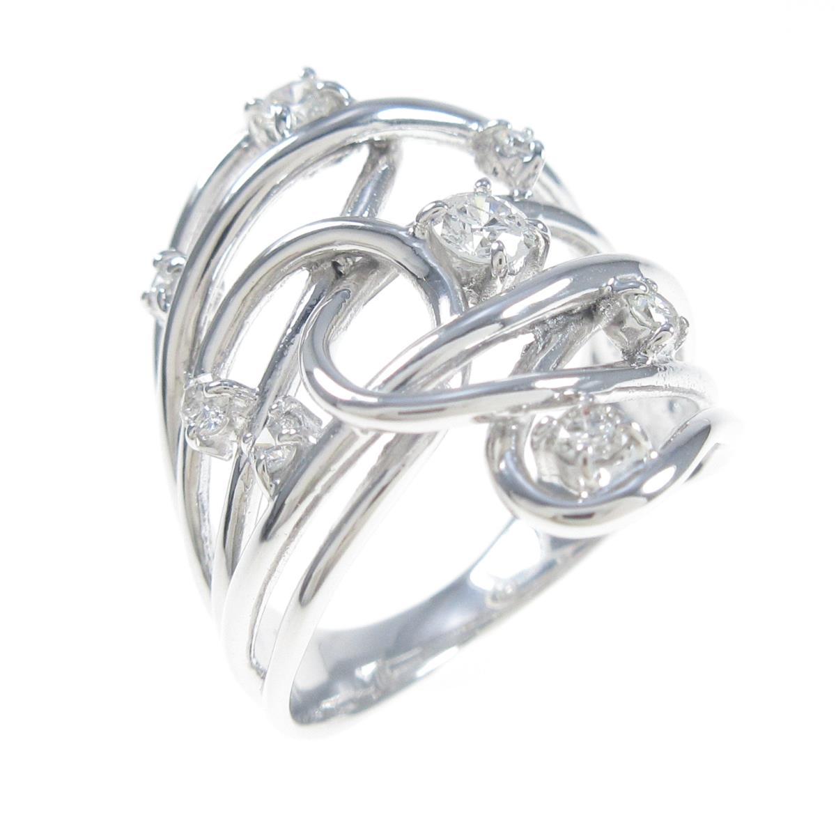 Authentic K18 White Gold Diamond ring #246-000-285-3789 | eBay