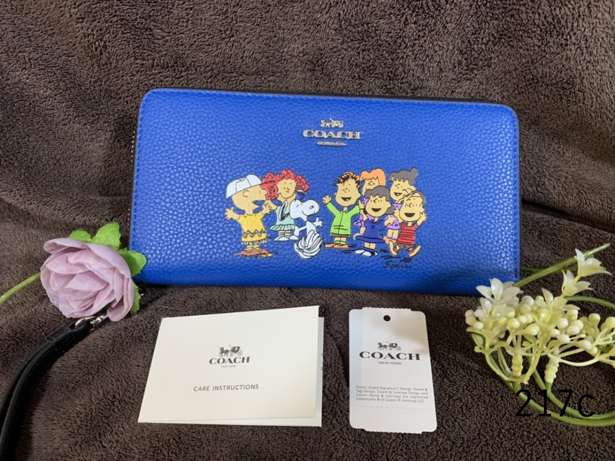 Coach 指南 新品未履行 スヌーピーコラボ 頭領銭入れ Whirledpies Com