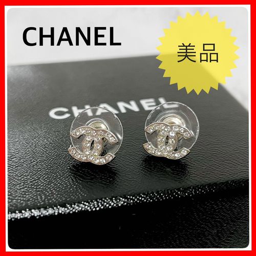 アクセサリ CHANEL ピアス美品 シルバー×クリアの通販 by ブランディア