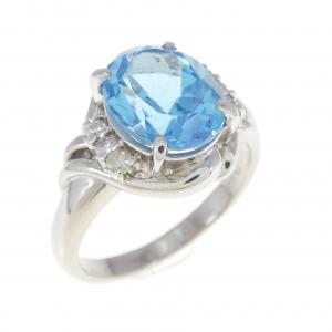 PT blue Topaz ring