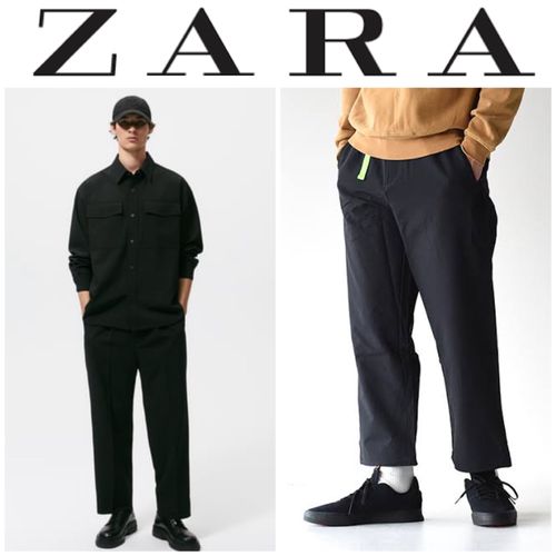 新品未使用 Zara Man ワイドパンツ ザラ メンズ ブラック スラックスのフリマ商品 Kante Komehyo