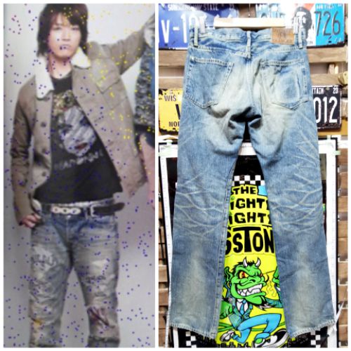 キムタク 亀梨和也着 ヒステリックグラマーcpr加工スタッズデニム 30インチのフリマ商品 Kante Komehyo
