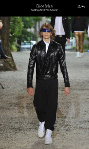 貴重！Dior homme（ディオールオム）の牛革ダーツレザージャケット 2009SS ランウェイコレクション クリス•ヴァン•アッシュ