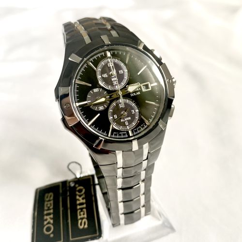 定価6 6万 新品 Seiko セイコー コーチュラクロノグラフ 黒 メンズ腕時計 ソーラー Coutura Ssc199 ウォッチ 黒 海外限定のフリマ商品 Kante Komehyo
