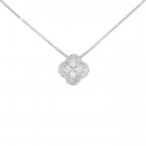 K18WG/750WG Diamond Necklace 0.22CT