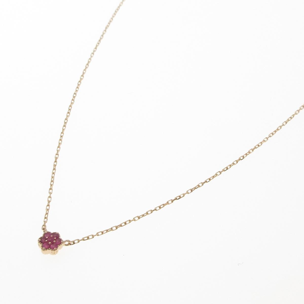 コメ兵 クミキョク フラワー ルビーネックレス クミキョク ブランドジュエリー ネックレス 公式 日本最大級のリユースデパートkomehyo