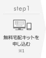 STEP1 無料宅配キットを申し込む