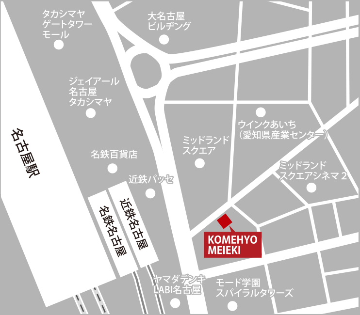 KOMEHYO MEIEKI地図