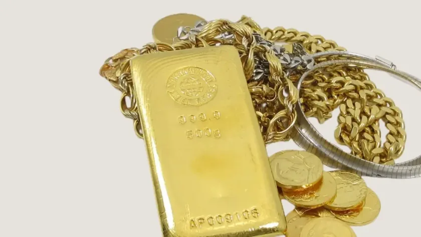 買取対象となる金・貴金属の18金（18K）のイメージ